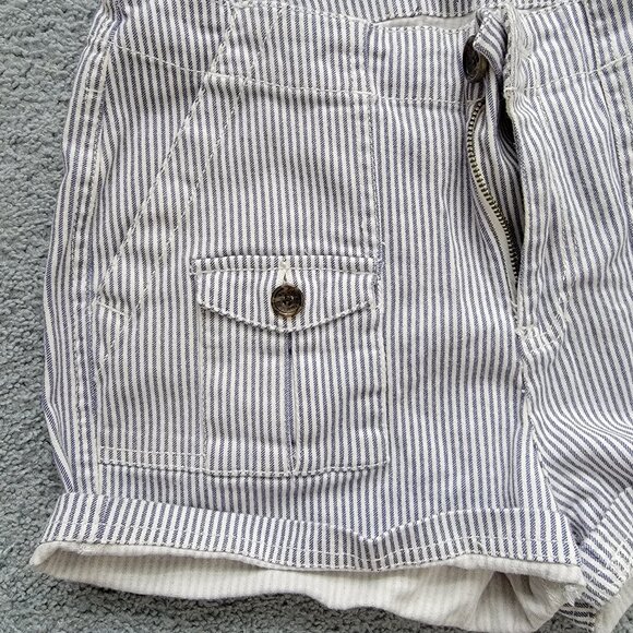 Women's Wallflower Blue/White Seersucker Stretch Shorts EUC SIZE 7 - Picture 5 of 14